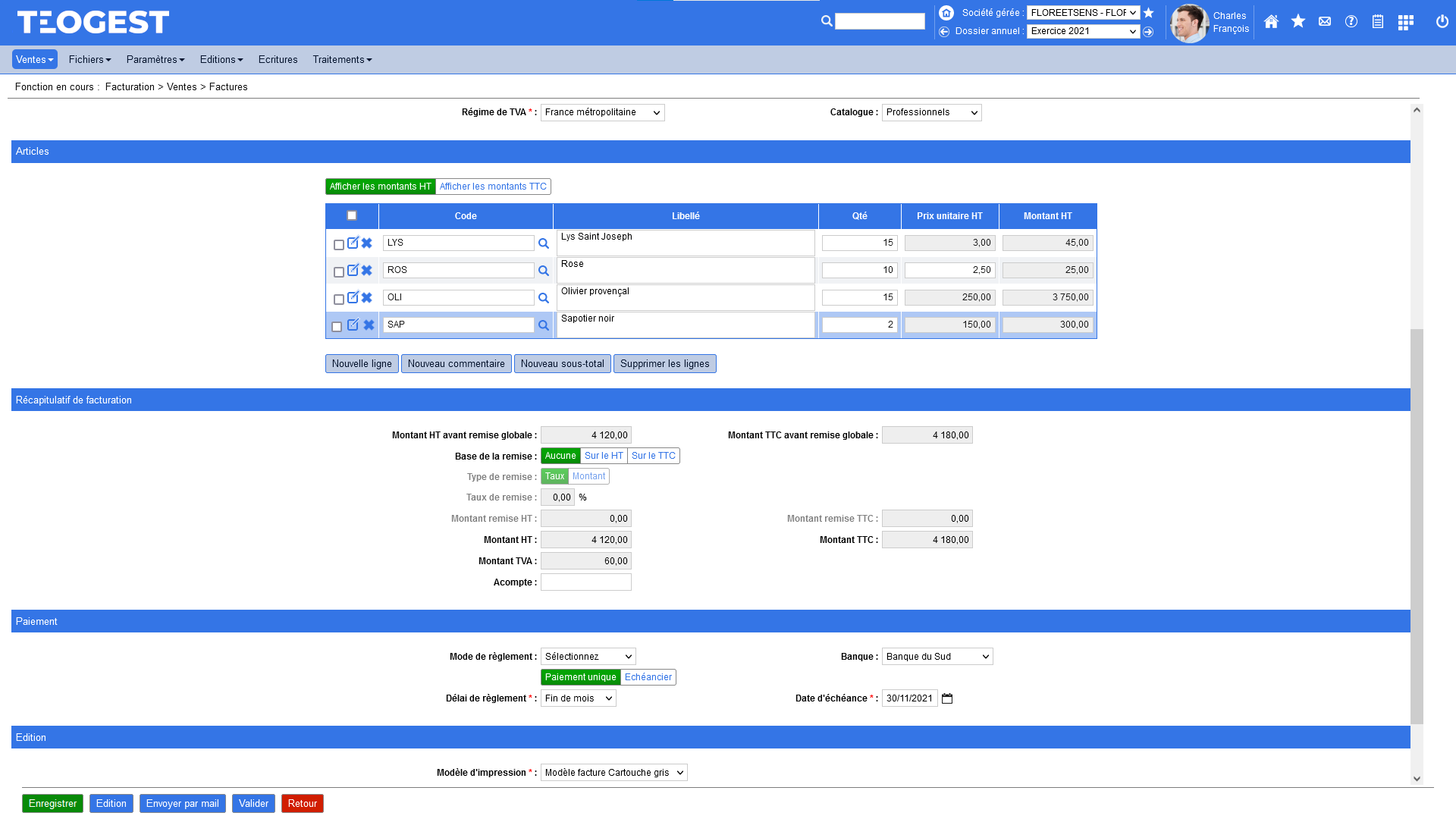 Gestion des catalogues de prix des prix par quantite